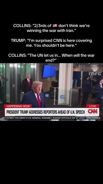 COLLINS: “2/3rds of 🇺🇸 don’t think we’re winning the war with Iran.” TRUMP: “I