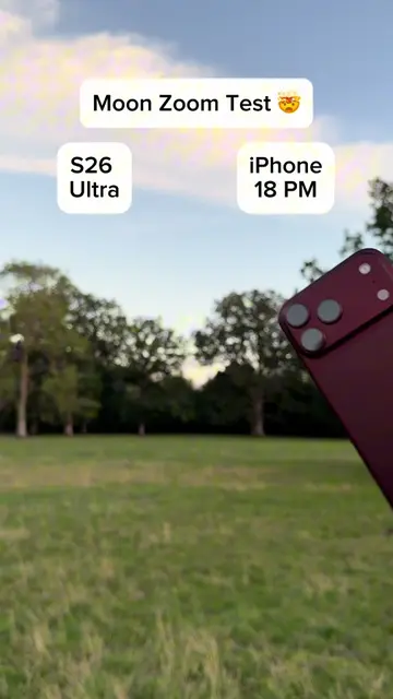 iPhone 18 Pro Max vs Samsung S26 Ultra Zoom At The Moon 🤯 #iphone18pro #s26ultr