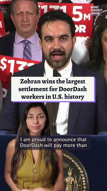BREAKING: Mayor Zohran Mamdani just won a $131.5 million settlement with DoorDas
