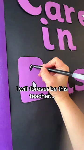 I will forever be the teacher who never cuts out the inside of display lettering