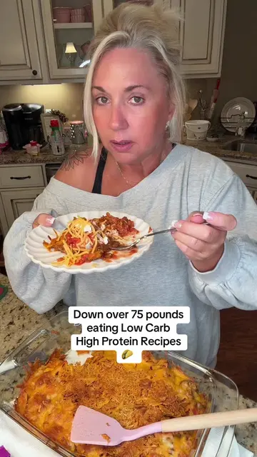 Down over 75 Pounds eating low carb high protein delicious recipes. #lowcarb #he