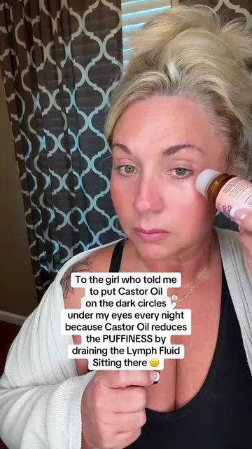 Castor oil reduces the Puffiness under my eyes. Castor oil has been a GAME CHANG