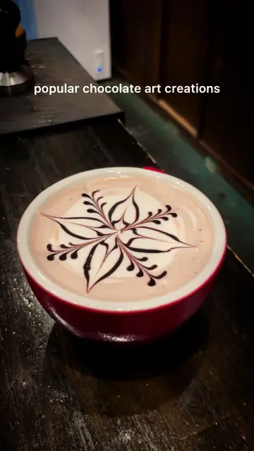 Chocolate Art ❤️ #coffee #latteart #cafe #chocolate #長崎 
