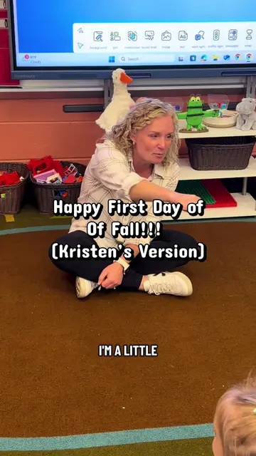 Happy first day of fall! This is one of Kristen’s favorite songs to teach our pr