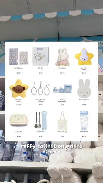 The prices for the Miffy collection are published on Miniso’s website. 🤍 #mymin