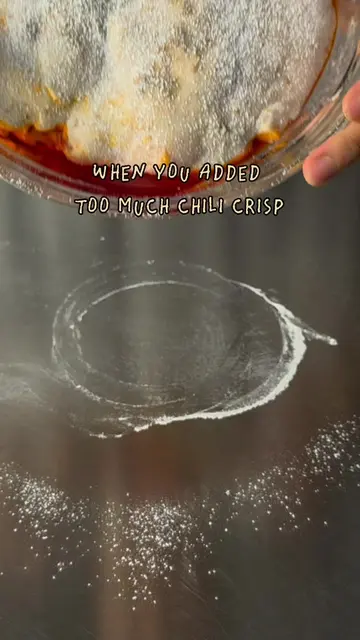 when you have zero self-control around chili crisp 🌶️😬 I added waaay too much 