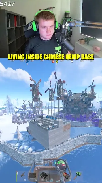 Living Inside a HEMP BASE 😈😳 #rust #oilrats #rustclips #rusttok #rustmemes 