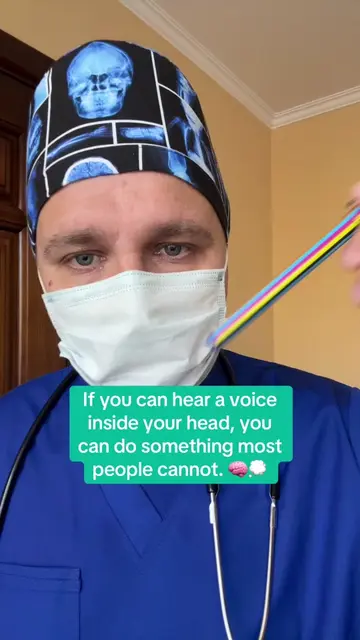 If you can hear a voice inside your head. you have something most people don't….