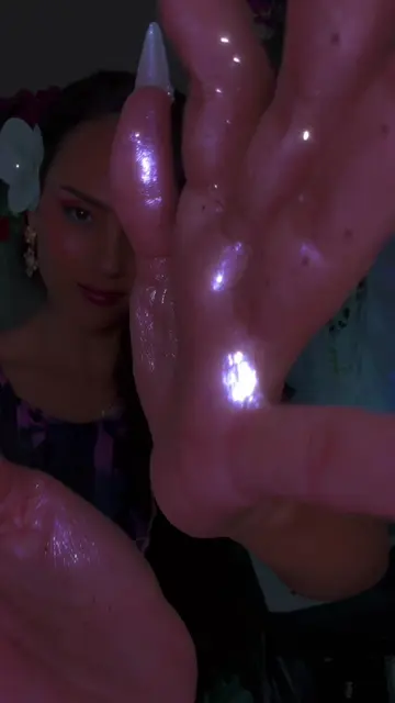 A mermaid in her cave does reiki hand movements on you to help you relax and sle