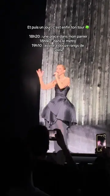 J’en reviens toujours pas d’avoir réussi à choper une place 🥺 Voir Céline, c’es