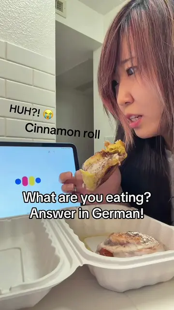 Oh. It’s singing now. #singing #eating #cinnamonroll #crashout #german 