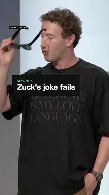 While on stage at Meta Connect, Mark Zuckerberg tries to poke fun at taking a ca