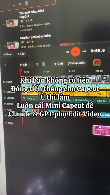 Khi bạn không có tiền  Đóng tiền tháng cho Capcut  Ừ thì làm Luôn cái Mini Capcu