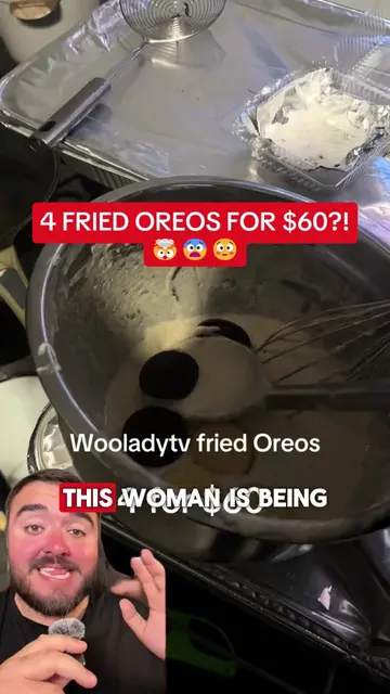 This woman is selling fried Oreos for $60 in Miami #miami #friedoreos #woolady #