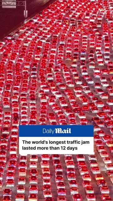 The world's longest traffic jam stretched nearly 60 miles and trapped thousands 