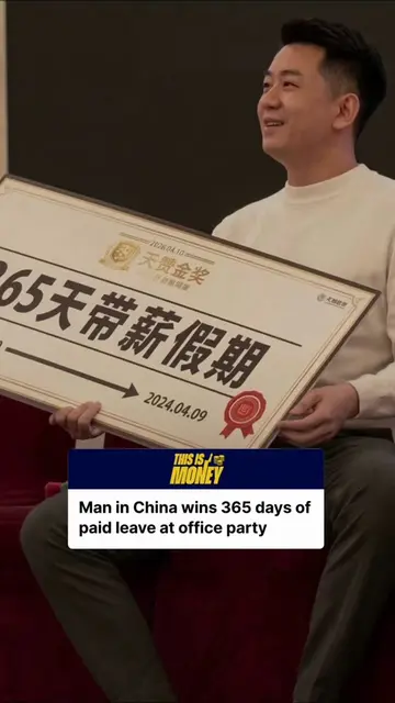 A man in China reportedly won 365 days of paid leave at his company's annual off