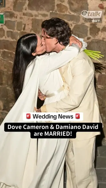 They said “I do!” 💍 Dove Cameron and Damiano David got married at Montalcino to