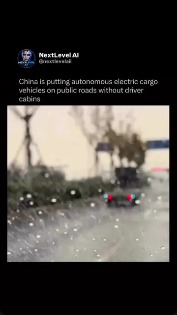 A cabless cargo vehicle spotted in China shows how autonomous electric transport