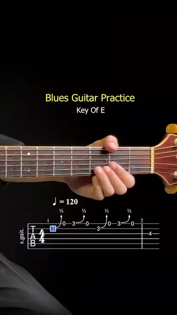 Blues guitar practice, key of E #guitartutorial 