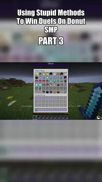 Using Stupid Methods To Win Duels On Donut SMP part 3#donutsmp #mincraft #fyp