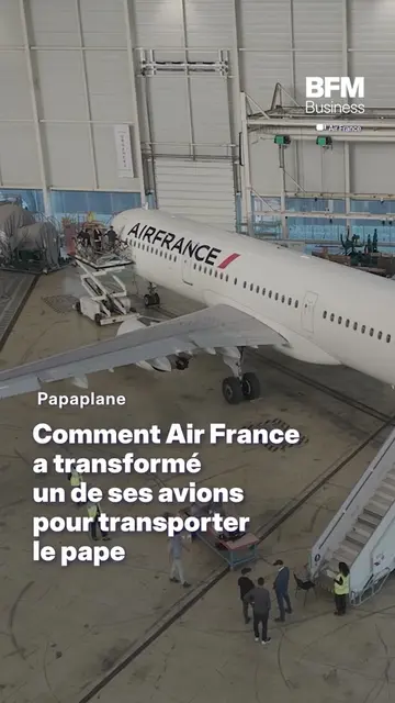 Un avion spécial d'Air France pour le pape ✈️✝️ C'est Air France qui est chargé 