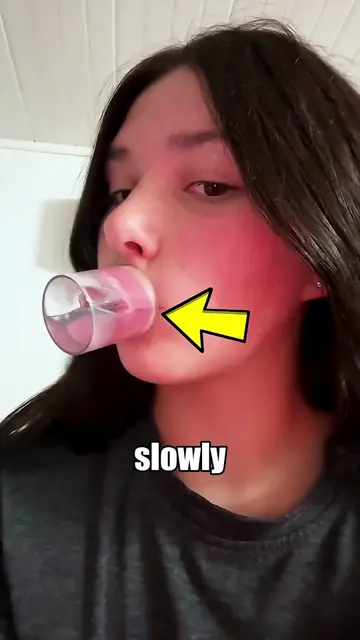 This girl got jealous and tried the viral Kylie Jenner lip hack... 😧💋 #tiktoks