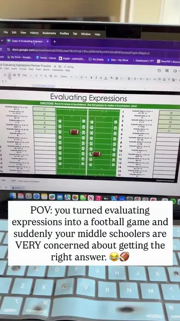 Apparently the secret to getting middle schoolers VERY invested in evaluating ex