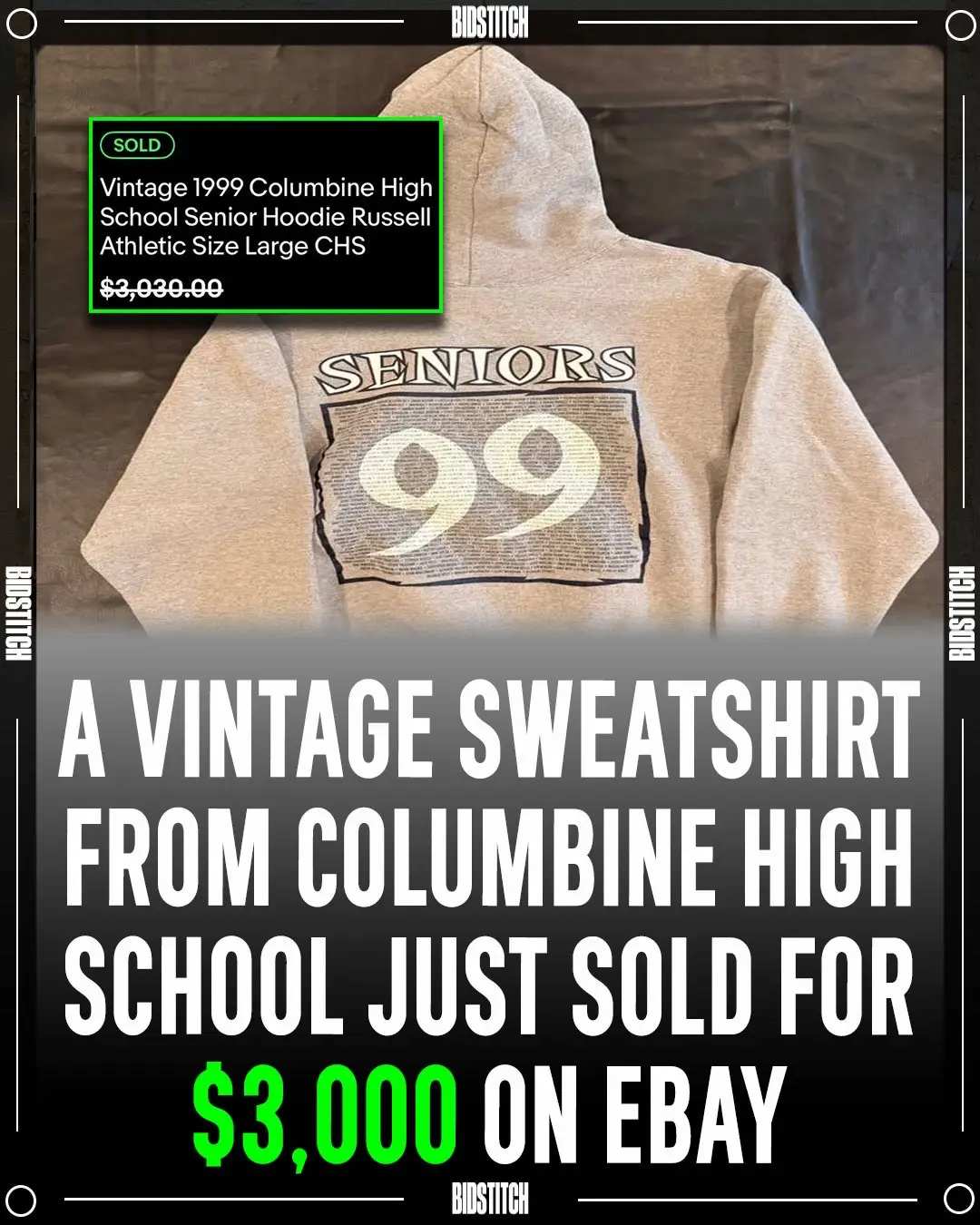 A hoodie from the year it happened, just sold for $3,000 on eBay… what do you th