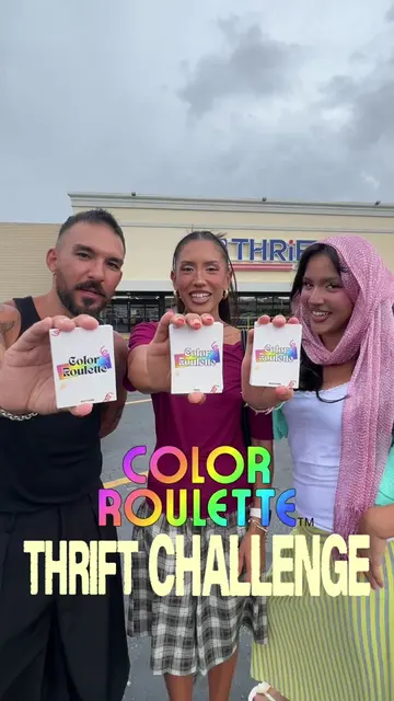 We turned our viral thrift challenge into a game🌈 @Color Roulette  Me vs. @andr