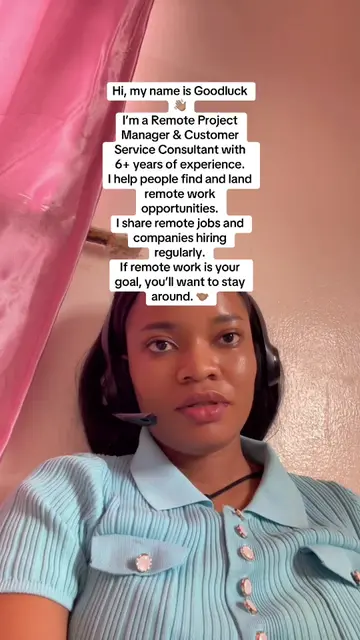 Hi, my name is Goodluck 👋🏽Good things happen to me. I’m a Remote Project Manag
