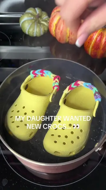 I redesigned her old Crocs for the fourth time, and she’s happy all over again! 