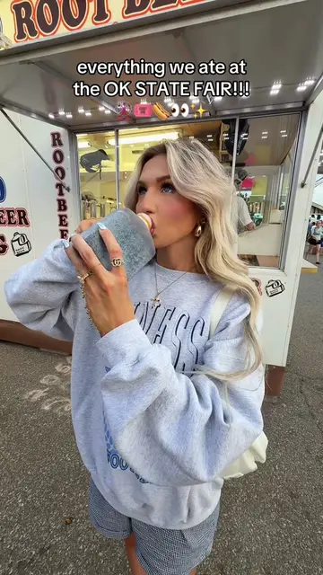 EVERYTHING WE ATE AT THE @OK State Fair 🎡🧇🌭🍭🍕🎟️🥵✨ #statefair #fairfood #e