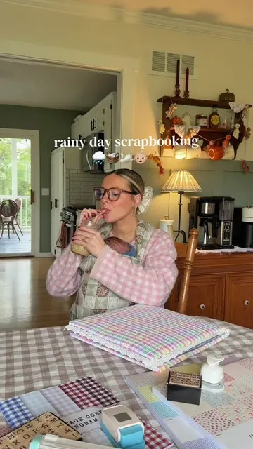 Name a better way to spend a rainy day… #scrapbooking #momhobbies #whimsy #scrap