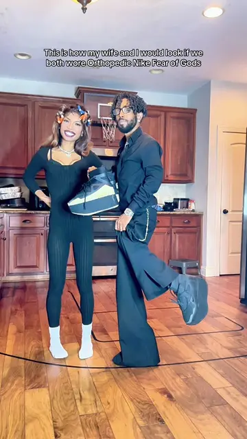 How my wife @Angel and I would look if we both wore Orthopedic Nike Fear of Gods