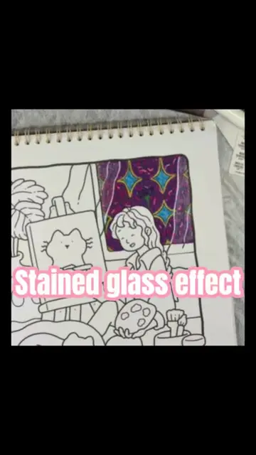 Stained glass and sheer curtains effect! I’ll be posting the completed page soon