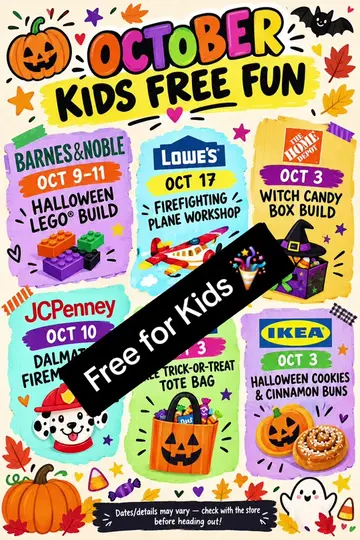 October is bringing ALL the free kid-friendly fun! 🍂🎃 From LEGO builds and han