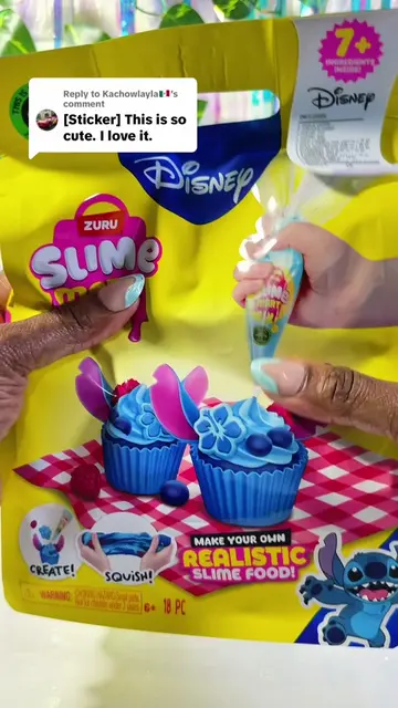 Replying to @Kachowlayla🇲🇽 let's make @Slime Mart Disney Stitch Cupcake slime 