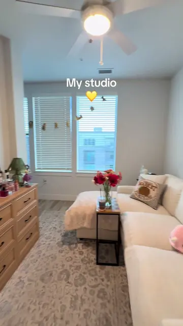 Would you live here? 💕😊  #studioapartment #girlythings #apartmenttour #aesthet