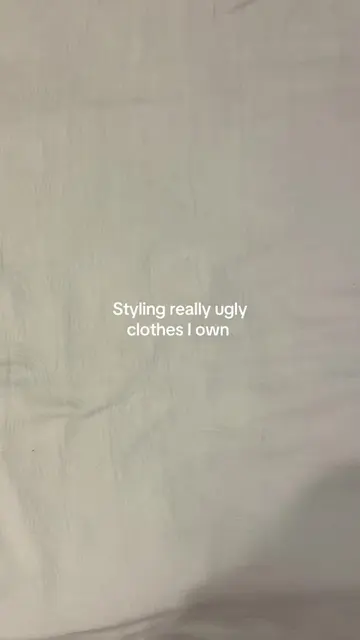 Styling very ugly clothes I own!  There was no fixing this top 🤮 #swag #fashion