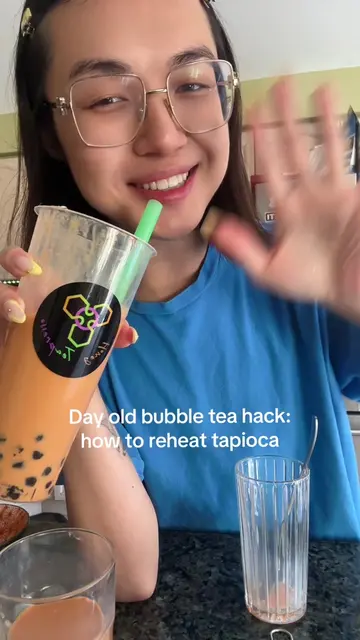 Day old bubble tea hack to make it taste like new! How to reheat hard tapioca: m