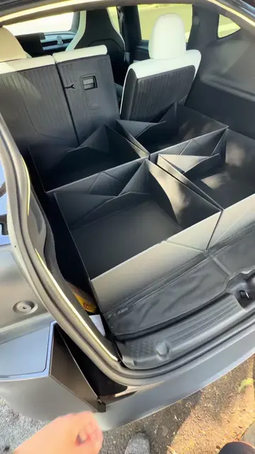 new model y trunk organizer is oddly satisfying ⚡️ save $2,500 📌 link in bio 