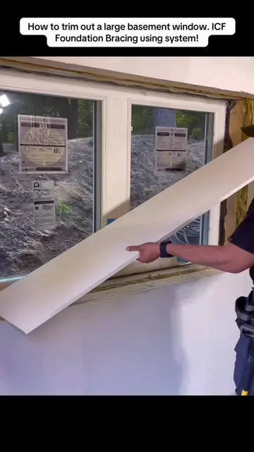 How to trim out a large basement window. ICF Foundation Bracing using system!