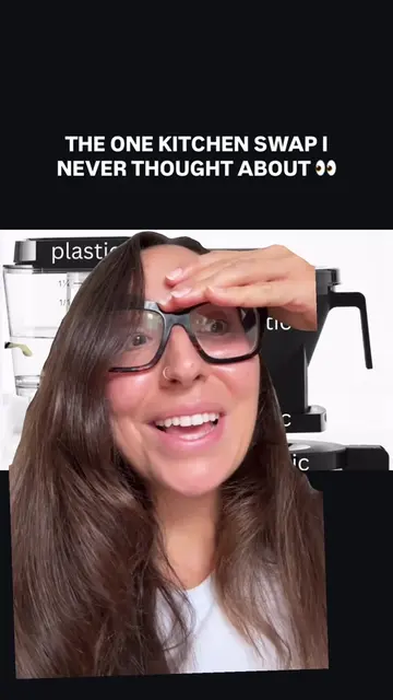 For my girls who hate plastic as much as I do 😂☕️   This was one kitchen swap I