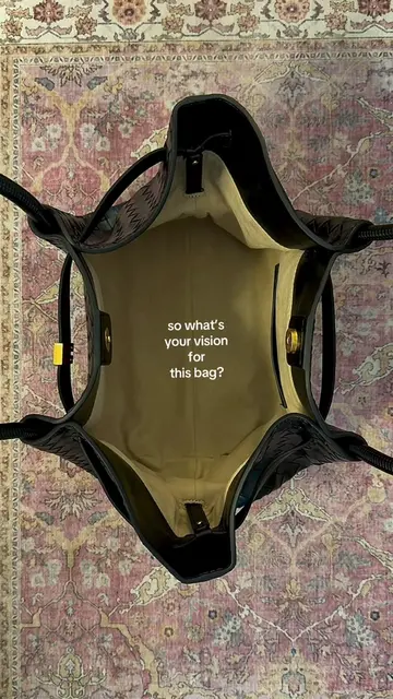the vision for this beautiful bag is just to fill it with everything I might nee