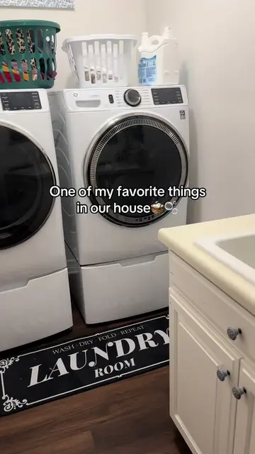 Thank you previous owners 🙏🏻 #homeowner #laundryhack #musthaveitem #cleaningti