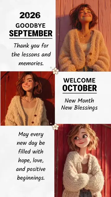 Goodbye September ❤- Welcome October ❤#CapCut #capcutpioneer #pioneertemplate #g