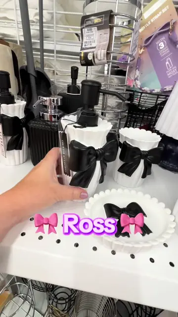 Pretty, bow bathroom set @Ross #girly #ross #girly #bow #girlythings 