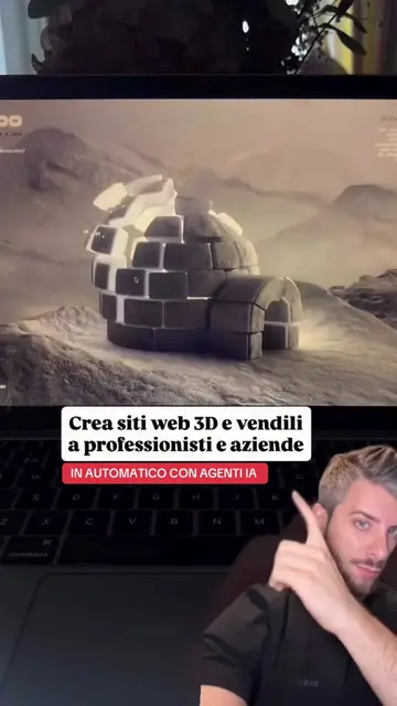 [Link in bio] Crea siti web 3D e vendili in automatico a professionisti e aziend