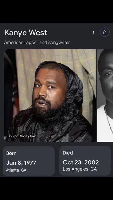 he 💀 in a car crash in 2002 wdym? #ye #kanye #kanyewest #mandelaeffect