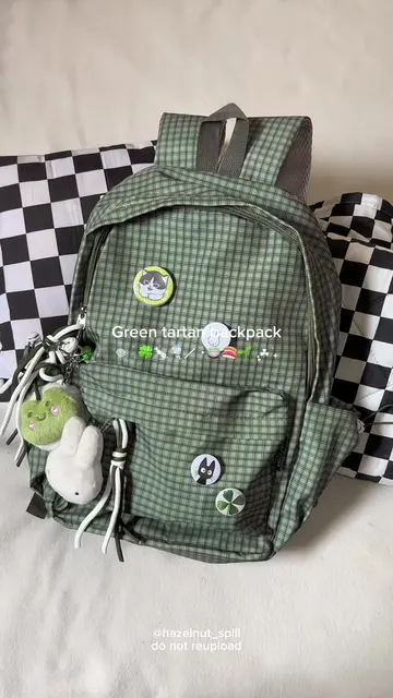 Cute Green backpack 🍀🎐🐇 #backpack #tasransel #dailybag #ranselsekolah #tasgem